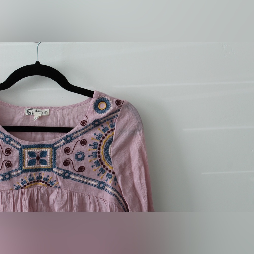 ABOUT A GIRL | Blush Embroidered Blouse